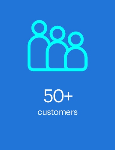 50+ customers 
