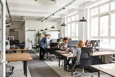 people at open office